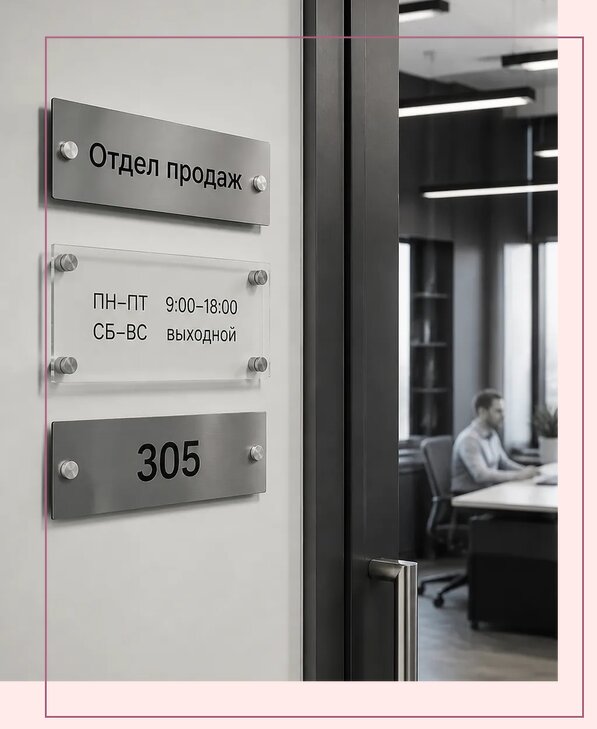 Офисные таблички на дверь в Барабинске по цене от 4977 р. | Аванза-Ббн